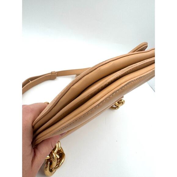 Bottega Veneta Mount Leather Beige Tan Crossbody Shoulder Bag - Picture 11 of 16